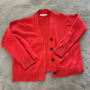 Red/orange Loft cardigan